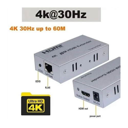 Extendeur KVM HDMI 4k Ethernet CAT5e/6/7 30/60/120/200 M