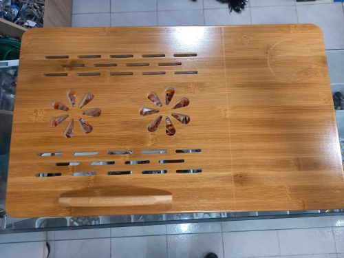 TABLE LAPTOP En Bois + Ventilo + HUB USB