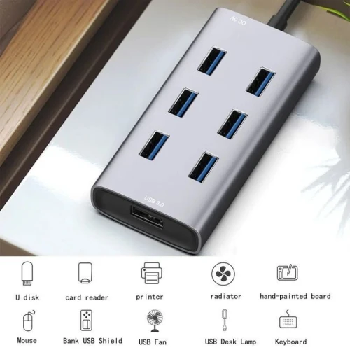HUB USB 3.0 4/7 Ports 2 in 1 