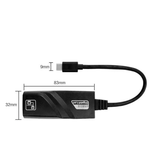 Adaptateur USB 3.0 Type-A/Type-C To RJ45 10/100/1000 Mbps