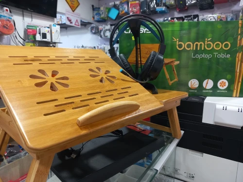 TABLE LAPTOP En Bois + Ventilo + HUB USB