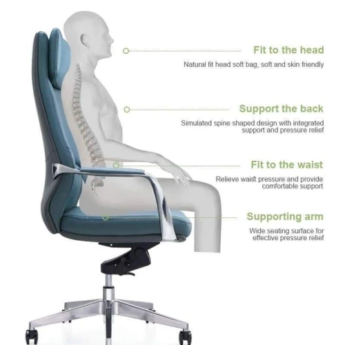 FAUTEUIL (CHAISE DE BUREAU )  EN CUIR et SIMILI CUIR 