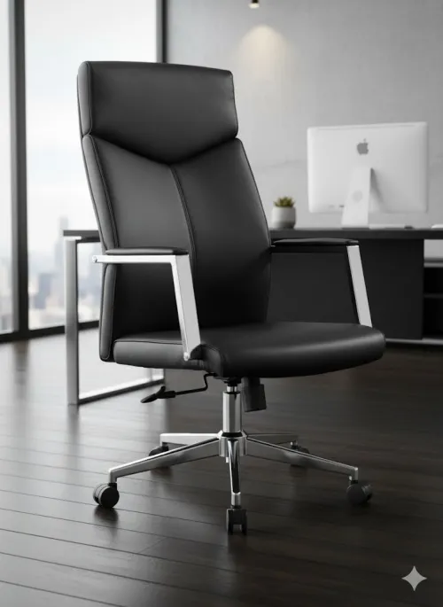 CHAISE EN CUIR ET CUIR  SYNTHETIQUE