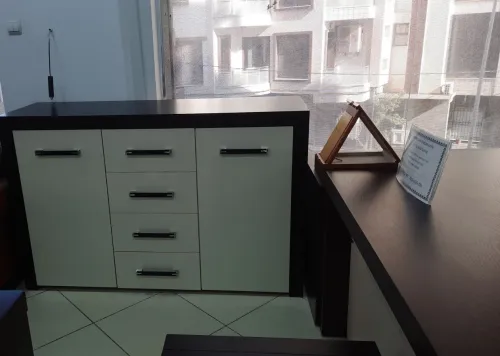 ENSEMBLE DE BUREAU EN PDF PLACAGE EN BOIS CHENE