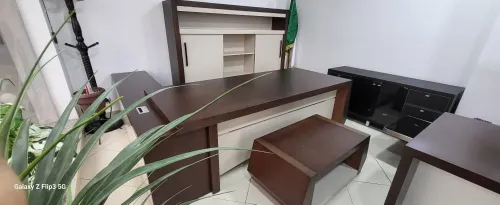 ENSEMBLE DE BUREAU EN PDF PLACAGE EN BOIS CHENE