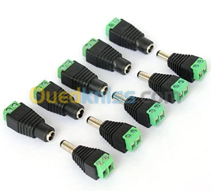 ACCESSOIRES CAMERA DE SURVEILLANCE, CABLE, BLOC ALIMENTATION, FICHE BNC  