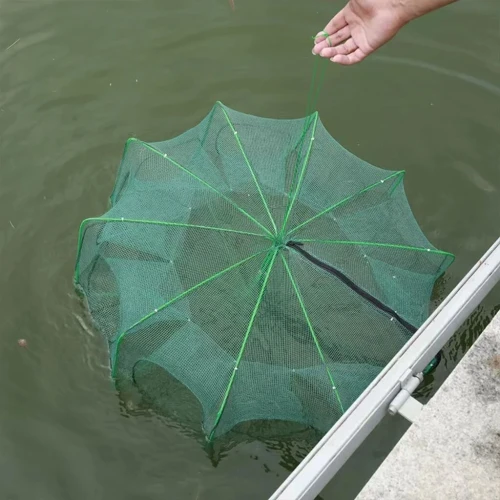 Piège de Pêche Poissons 10 Trous Facile a Installer 80cm