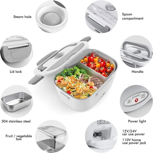 Boîte à lunch électrique en Inox Capacité 1.5L