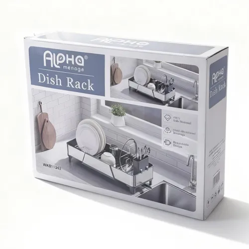 Égouttoir à Vaisselle Alpha Extensible  Acier Inoxydable Antirouille