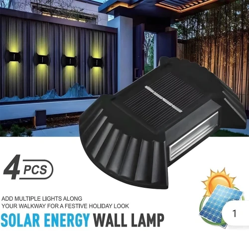 Lampes Murales Solaires Double Faisceau  Lot de 4 Pièces