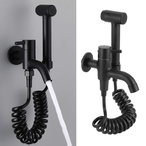 Pulvérisateur De Toilette À Haute Pression Avec Le Kit De Robinet  رشاش مع صنبور حمام