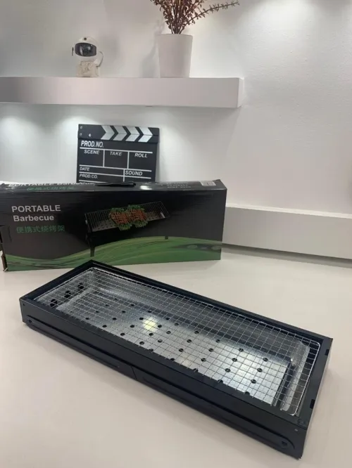 Barbecue Portable Pliant en Inox pour Camping et Jardin