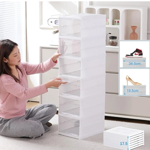 Rangement Chaussures Transparent Pliable 6 Étages