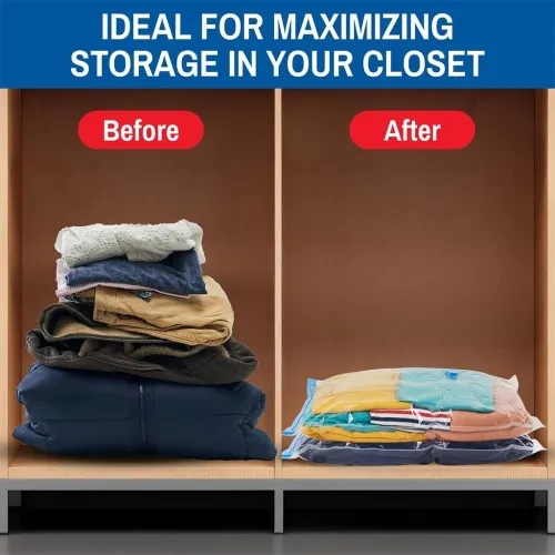 Sacs de Rangement Sous-Vide Réutilisables (5 PCS) avec Pompe