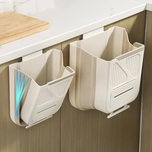 Poubelle Cuisine Accrochable  7L avec Distributeur de Sachets