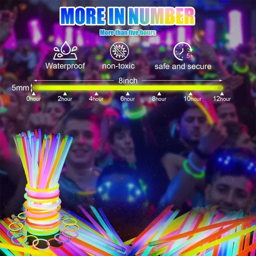 Bracelets Lumineux 50 Pièces  Glow Party 8inch