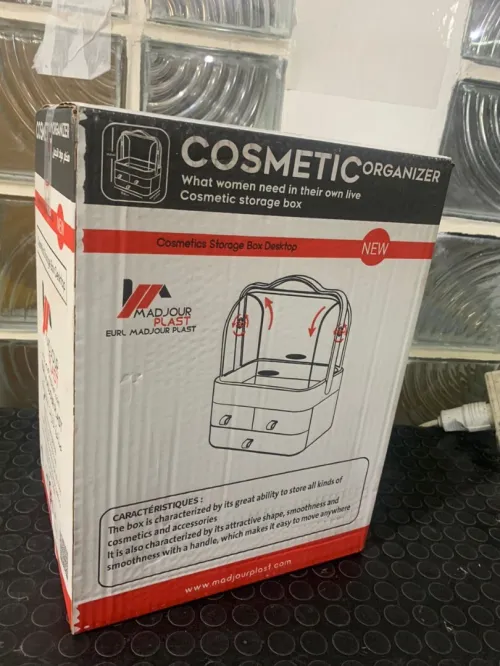 Boîte De Rangement Pour Maquillage Et Cosmétiques Avec 3 Tiroirs