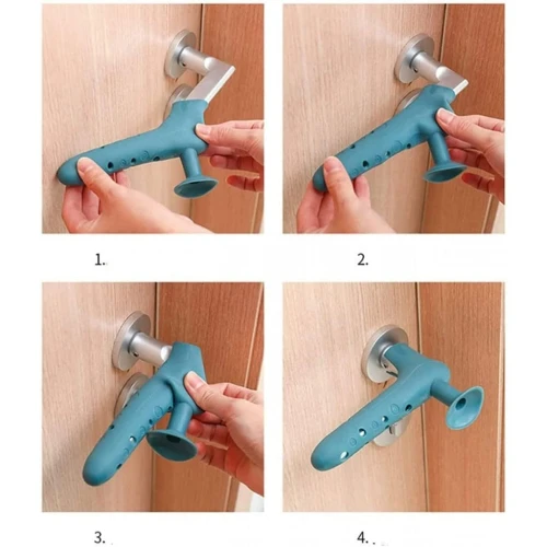 Protecteur de poignée de porte en Silicone avec Ventouse - Anti-Choc (1Pcs)