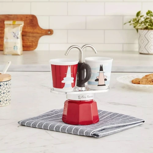 Cafetière Multifonction 2 Tasses - Fontaines Doubles et Mousseur