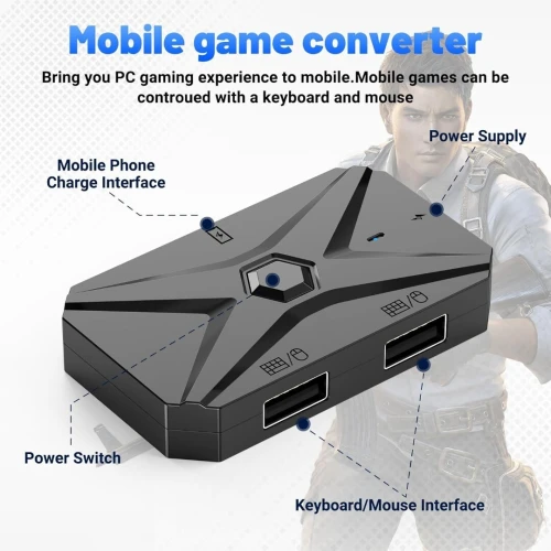 M1 Pro Convertisseur Mobile  Clavier + Souris pour Jeux Android