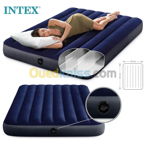 Matelas Gonflable Intex 64758E  Confort Dura-Beam avec Technologie Fiber-Tech