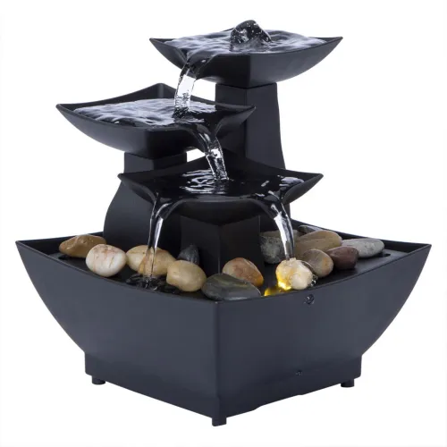 Fontaine dIntérieur Relaxante avec Cascade et Lumière LED
