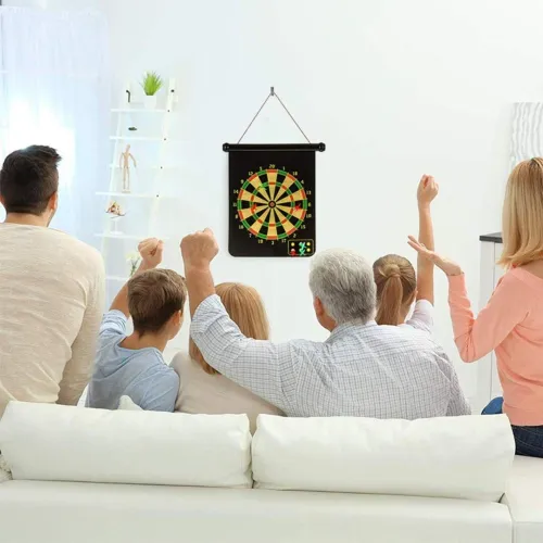 Cible de Fléchettes à Accrocher  Jeu Magnétique avec 6 Fléchettes