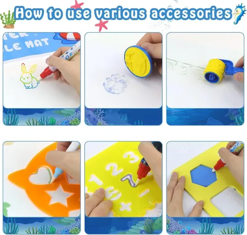 Tapis Magique de Dessin à lEau avec Stylo pour Enfants