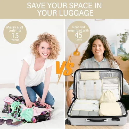 Organisateurs de Valise 6PCS  Rangement Intelligent pour Voyage