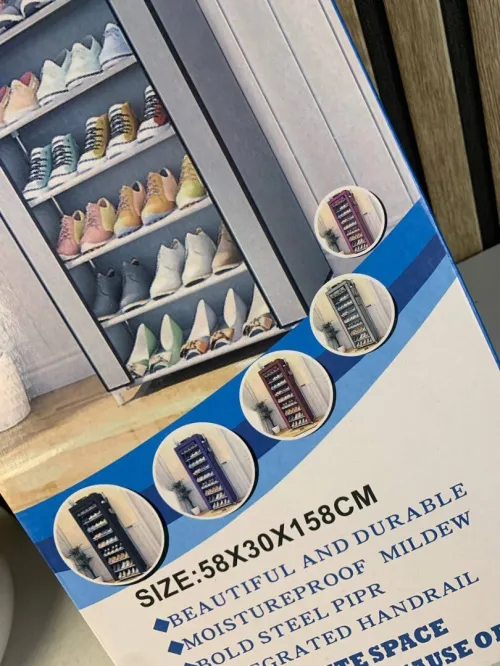 Armoire à Chaussures 10 Étages  Protection Anti-Poussière