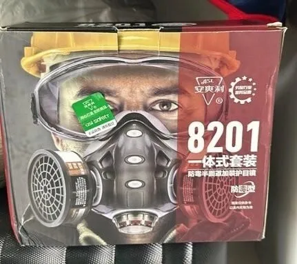 Masque de protection gaz, vapeur, particules avec 2 filtres au gel de silice ASL | 308A