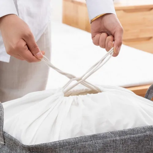 Panier à linge de grande capacité pliable pour vêtements couette pour salle de bain moderne
