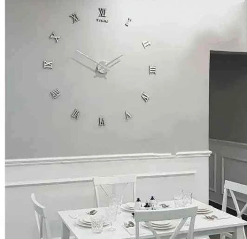 Horloge Murale Romain 3D pour Salon Chambre Décorations Moderne