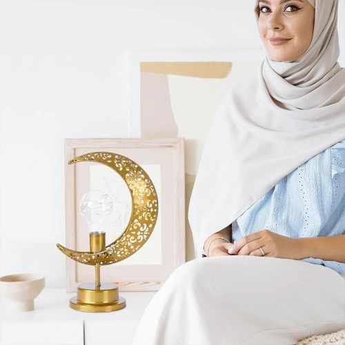Lampe LED Lune pour Table  Éclairage Ambiance Ramadan