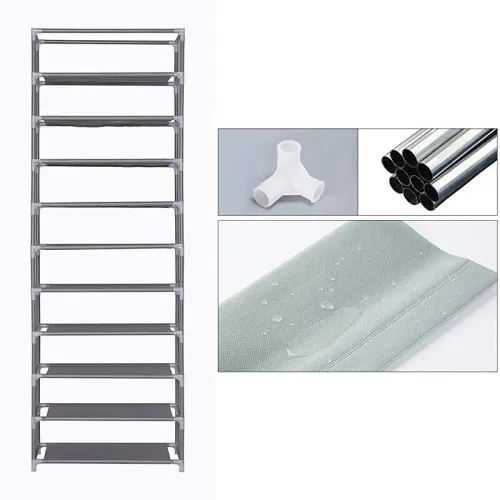 Armoire à Chaussures 9 Étages  Protection Anti-Poussière