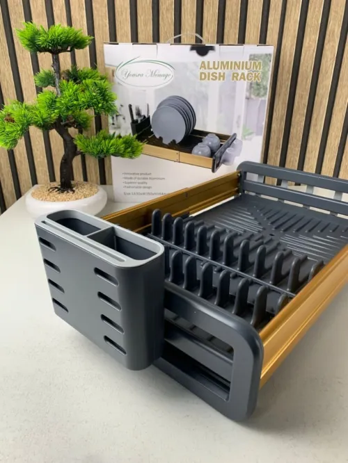 Égouttoir à Vaisselle Extensible 62118  Aluminium Durable pour Cuisine