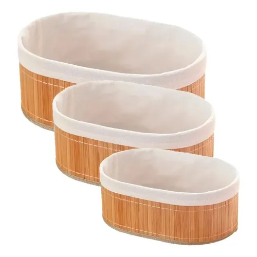 Paniers de Rangement en Bambou  Lot de 3 de haute qualité