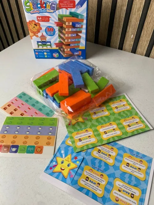 Jeu dÉquilibre 30 Pièces  Blocs Colorés à Empiler et Renverser