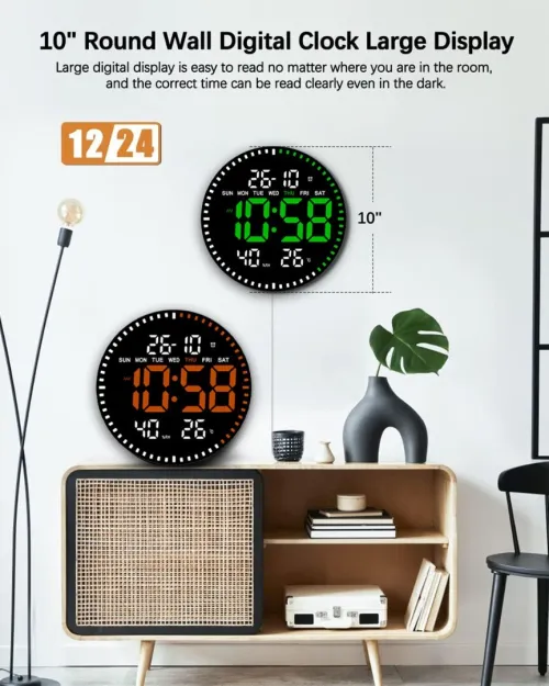 Horloge murale numérique LED avec Télécommande JH-2860