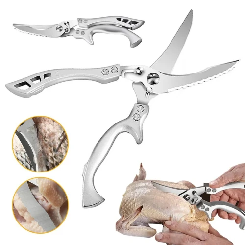 Ciseaux de Cuisine Robusts en Inox  Manche Aluminium Pratique