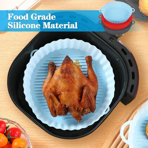 Kit 3 Moules de Cuisson en Silicone pour Friteuse Sans Huile
