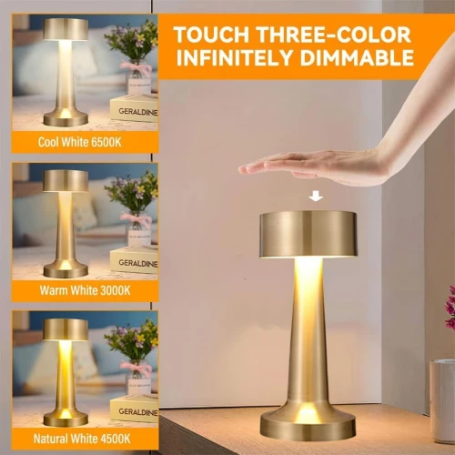 Lampe de Chevet LED Tactile à Intensité Variable 3 Modes dÉclairage