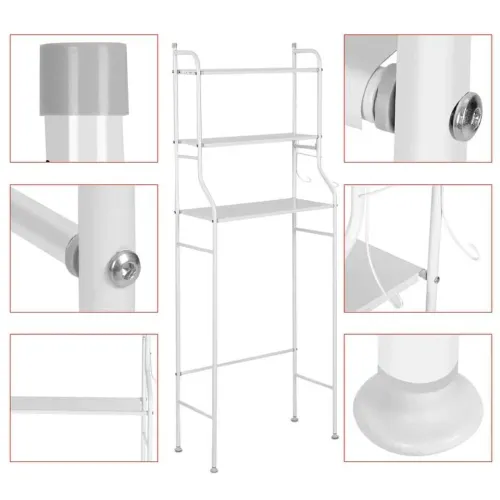 support de rangement en acier inoxydable pour salle de bain WC