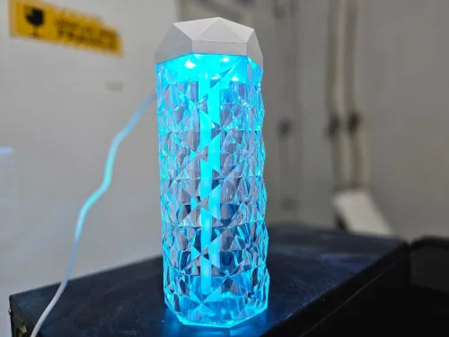 Lampe Cristal 3 en 1 : Humidificateur dAir, Diffuseur dArômes & Veilleuse USB 900ml
