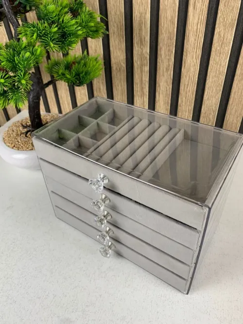 Support de Rangement Bijoux en Acrylique Design Élégant 5 Niveaux