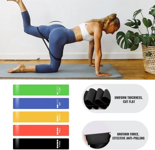 Bandes de Résistance Fitness 5Pcs  Musculation et Tonification