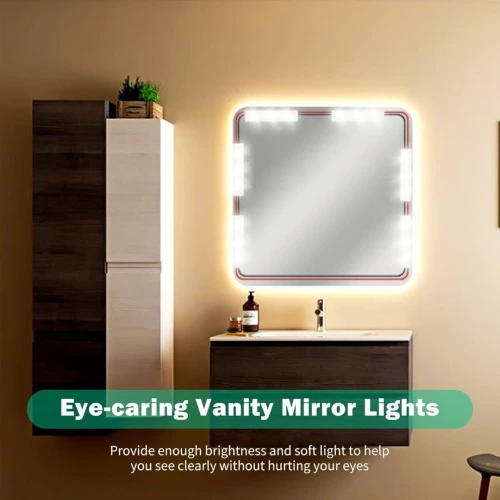 Éclairage LED pour Miroir de Maquillage  10 Ampoules avec Commande Tactile