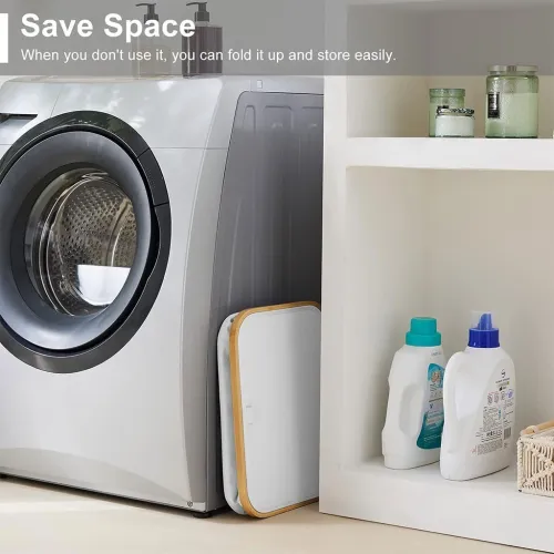 Panier à Linge 70L Pliable avec Couvercle  Robuste et Pratique