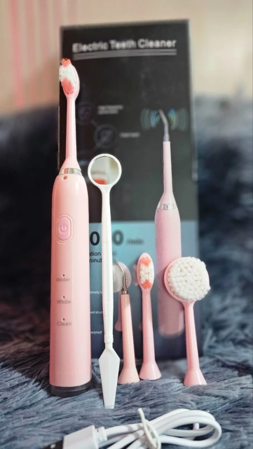 Brosse à Dents à Ultrasons 3en1  Nettoyage Profond, 3 Vitesses, Étanche