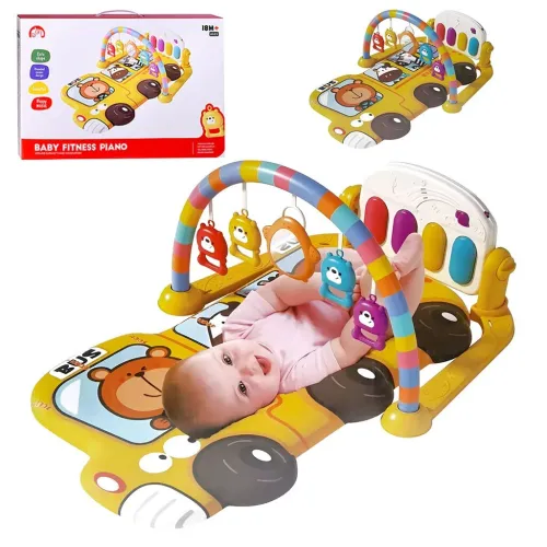 Tapis dÉveil Musical pour Bébé  Piano et Jouets Suspendus